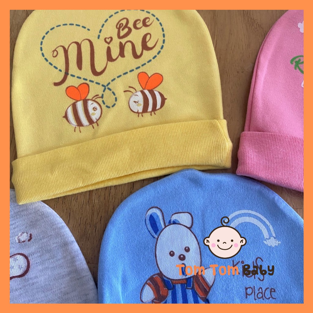 Mũ sơ sinh 100% cotton Baby Leo Thái Hà Thịnh | quần áo sơ sinh | phụ kiện sơ sinh