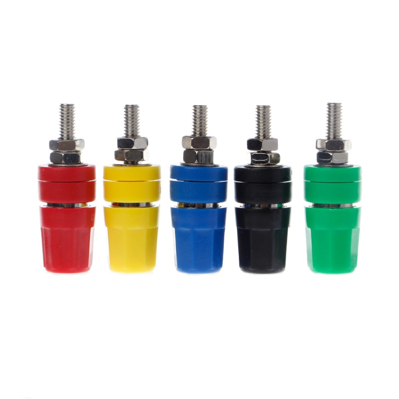 Set 5 Đầu Nối Phích Cắm Bắp Chuối 20A Bằng Đồng M4x36 4mm