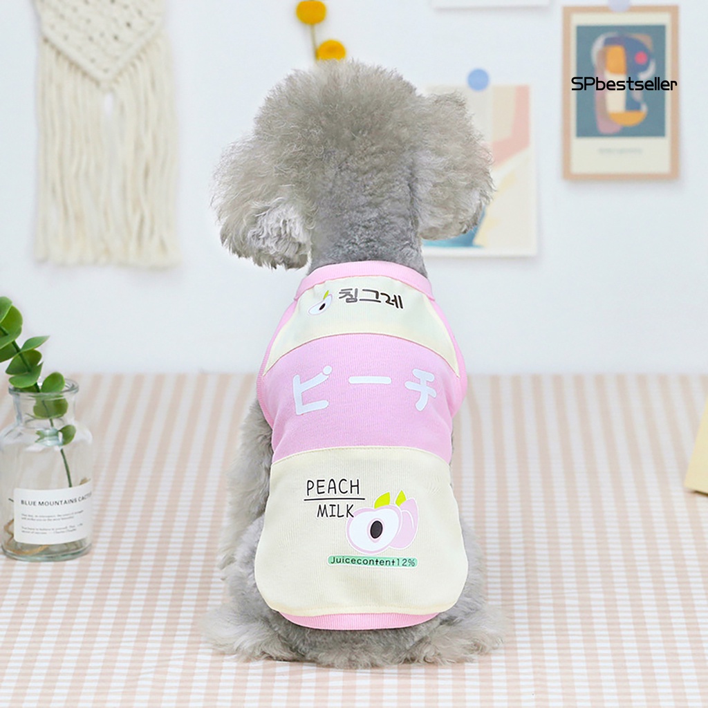 Áo thun cotton thoáng khí in họa tiết trái cây dễ thương thời trang mùa hè cho thú cưng