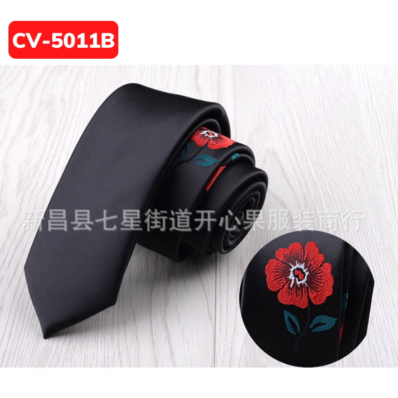 Cravat Nam bản nhỏ 5cm cao cấp phong cách Hàn Quốc, Cà vạt chú rể, Calavat nghệ sĩ, MC, Cavat công sở, dự tiệc CV-5011