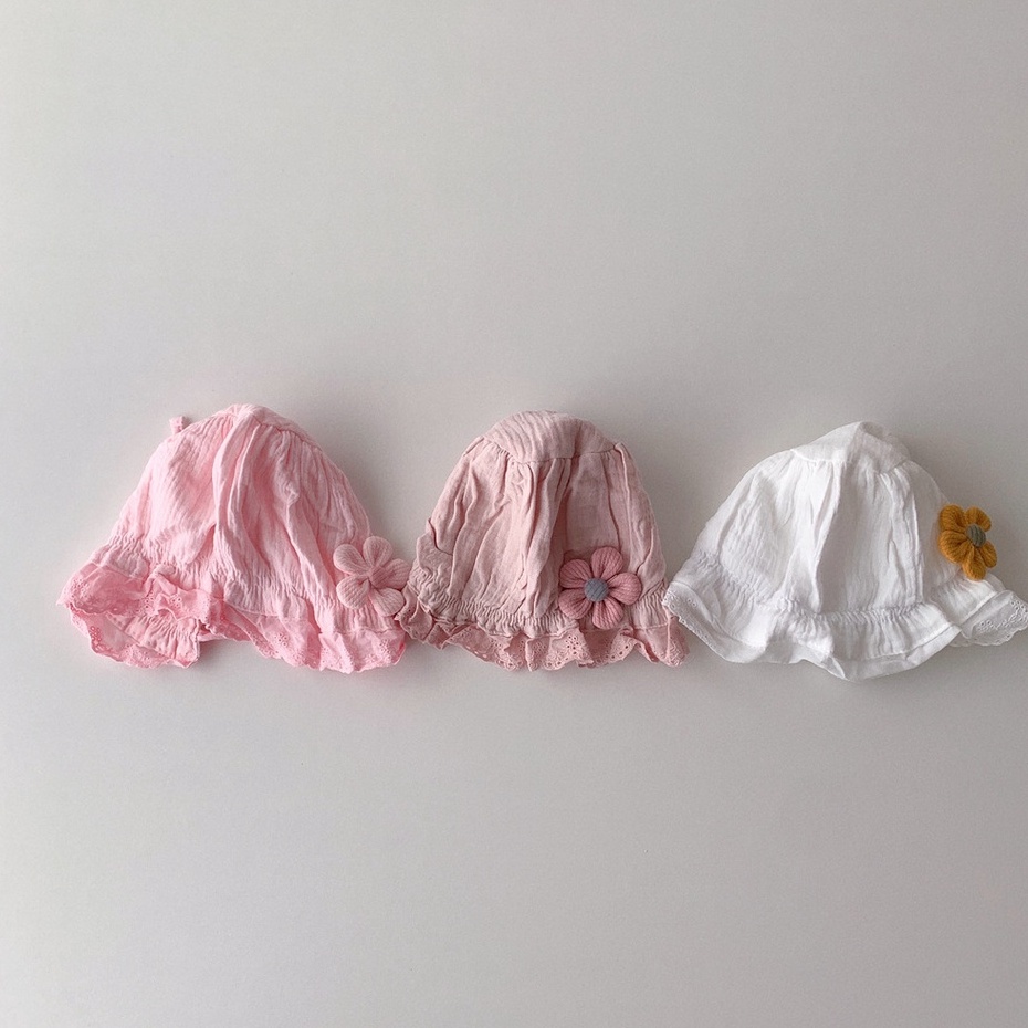 Mũ che thóp cho bé gái dễ thương 3 màu