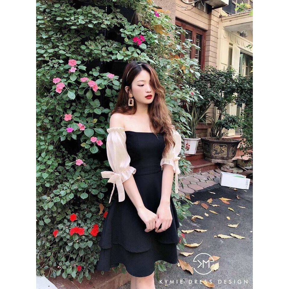 ĐẦM NỮ 2 TẦNG PHỐI TAY VOAN CAO CẤP (CÓ MÚT NGỰC) THỜI TRANG THIẾT KẾ VESTA T75