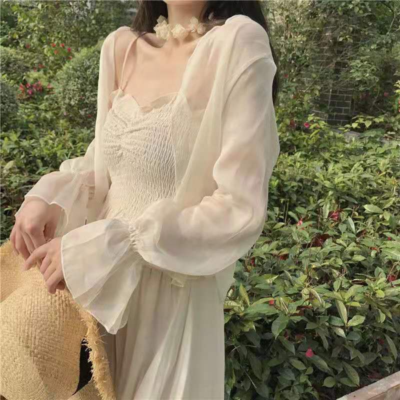 Áo Khoác Cardigan Vải Voan Tay Dài Phong Cách Mùa Hè Năng Động Cho Phái Nữ | BigBuy360 - bigbuy360.vn