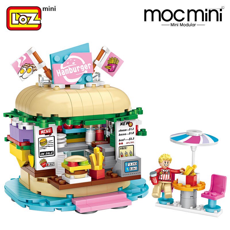 SUNNY Bộ Đồ Chơi Mini Dạng Xoay Công Viên Giải Nén Công Viên Cho Trẻ Em minecraft Building model