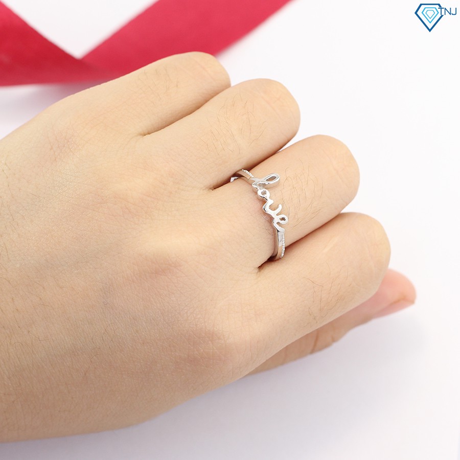 Nhẫn bạc nữ đơn giản chữ love đẹp NN0224 - Trang Sức TNJ