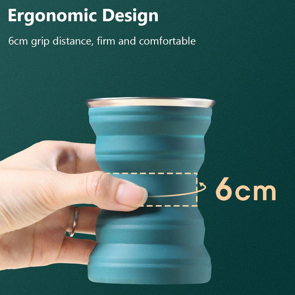 Cốc Nước 320ml Bằng Silicone Có Thể Gấp Lại Tiện Dụng