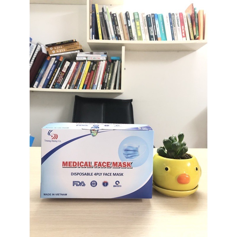 Khẩu trang y tế 4 lớp kháng khuẩn Trường Dương. Hộp 50 cái. Khẩu trang y tế kháng khuẩn. | BigBuy360 - bigbuy360.vn