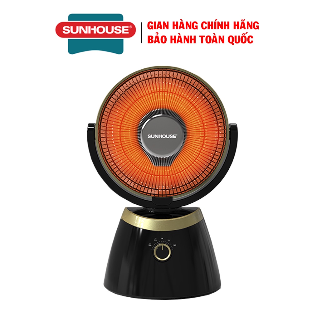 Quạt sưởi Carbon Sunhouse SHD7008, Công suất 800W, Xoay 4 chiều, Công nghệ hiện đại chống chói, Bảo hành 12 tháng