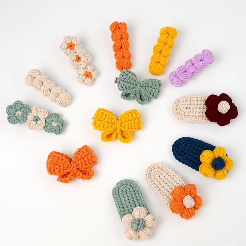 Gói Nguyên Liệu - Combo 4 Mẫu Kẹp Tóc Dễ Thương - Quà Tặng Handmade Ý Nghĩa