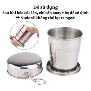 Ly Inox gấp gọn Du lịch 75ml, 140ml