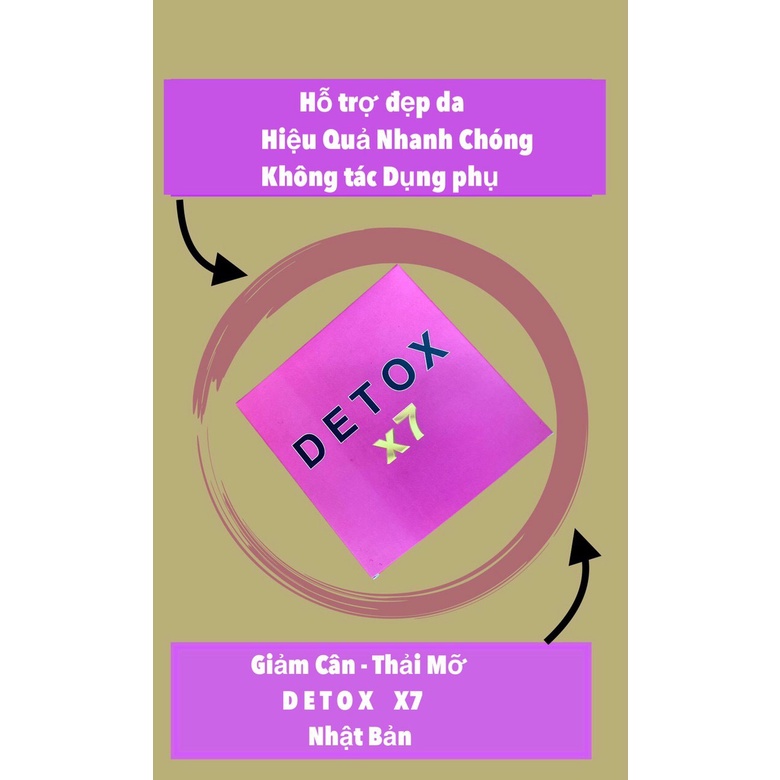Viên Uống Giảm Mỡ Detox x7 Cải Thiện Vóc Dáng Thon Gọn Liệu Trình 1 Tháng