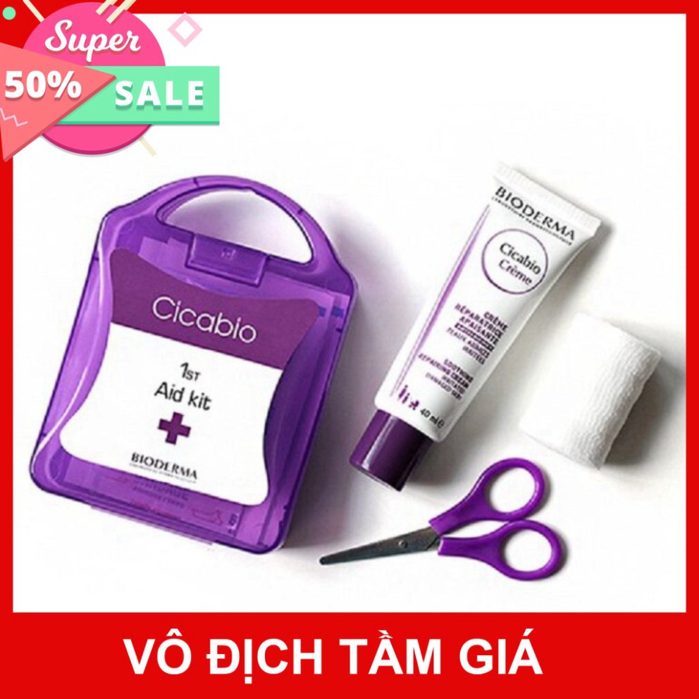 Kem dưỡng ẩm và phục hồi, chống nắng dành cho da sau vết thương bioderma tím cicabio creme 30ml - mã 5546