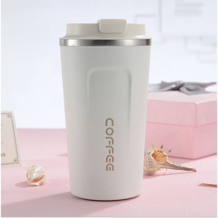 Cốc giữ nhiệt 510ml  ly coffee holic inox 304, bình nước giữ nhiệt 12h chống dò
