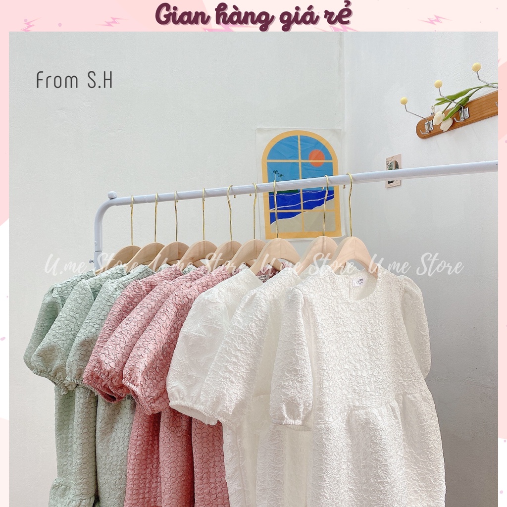 Kethy Babydoll - Áo Babydoll hai tầng ngắn tay Peplum vải gấm hoa nổi xịn 3 màu phong cách Hàn Quốc