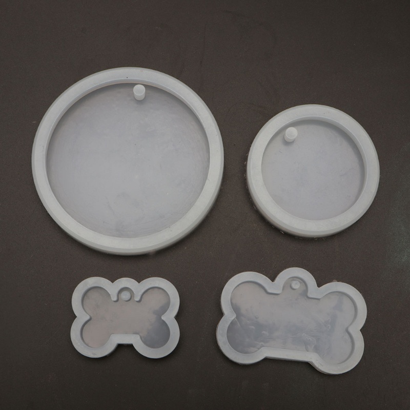 Set 4 Khuôn Silicone Hình Xương Chó Làm Móc Khóa / Mặt Dây Chuyền Thủ Công DIY