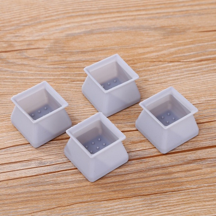 Set 4 Vỏ bọc chân bàn ghế chống trầy xước bằng Silicon dày