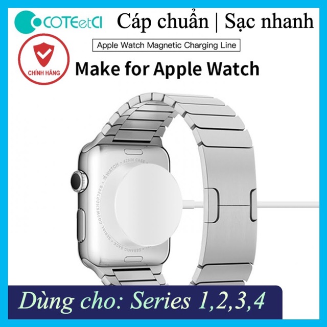 Dây cab sạc nam châm Apple Watch Coteetci chính hãng.