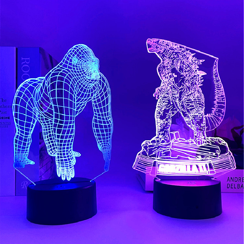 Đèn Ngủ Hình Godzilla Đổi Màu Độc Đáo