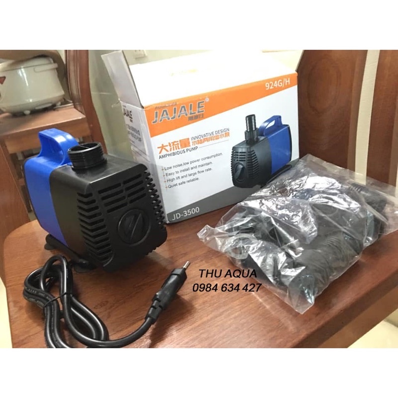 Combo máy bơm 3500, bùi nhùi 10 tấm, chổi lọc 20c, vi sinh 500ml