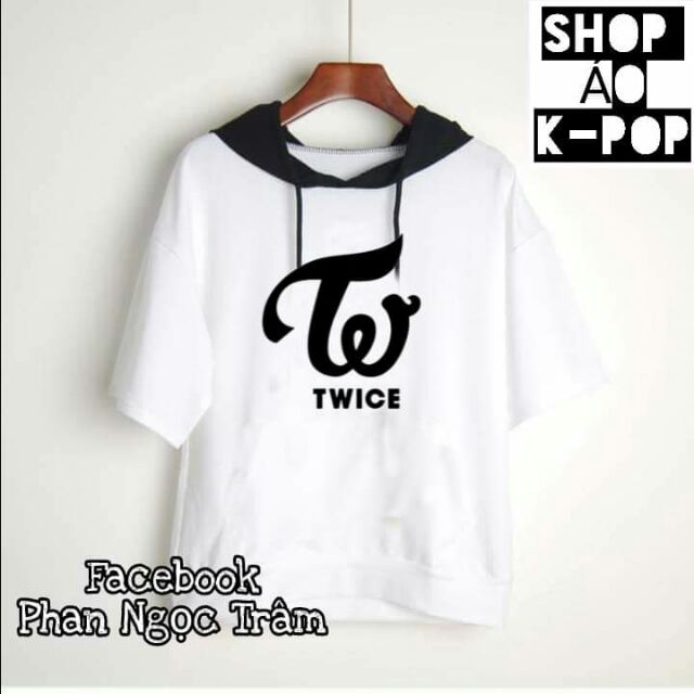 Áo hoodie ngắn tay TWICE in theo yêu cầu