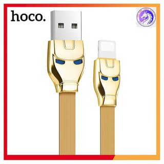 Cáp sạc nhanh có báo đèn hoco u14 lightning 1,2m