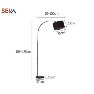 Đèn Cây Đứng Trang Trí Nội Thất Phòng Khách SEKA D460 - Thiết Kế Dáng Cong Sang Trọng