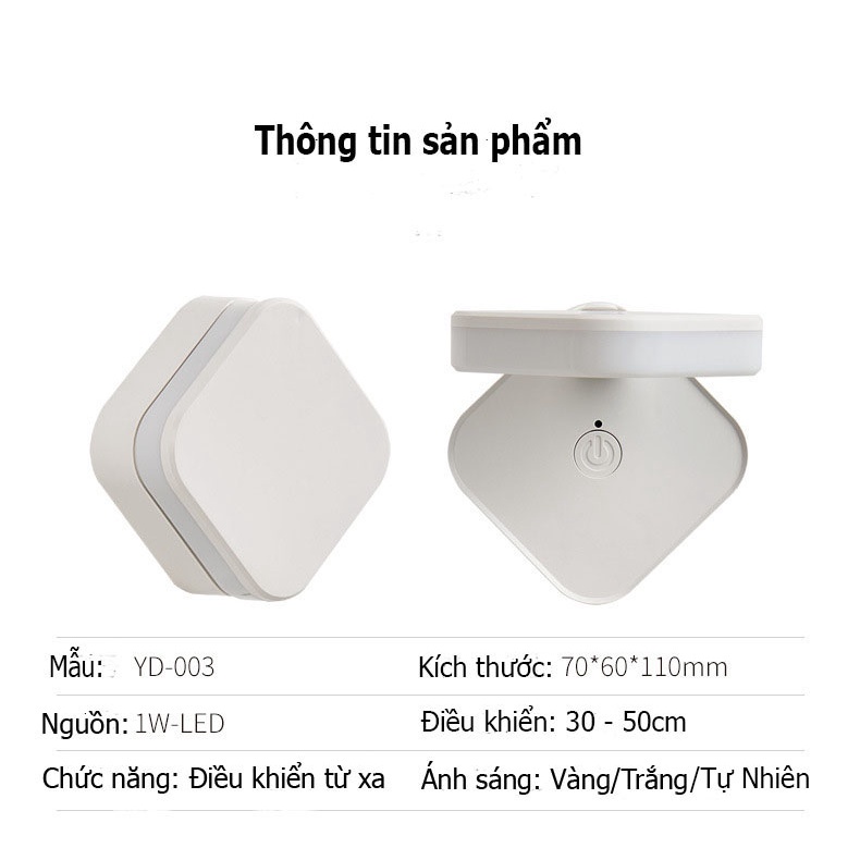 Đèn Ngủ Điều Khiển Từ Xa - Tăng Giảm Ánh Sáng Tiện Lợi DN05