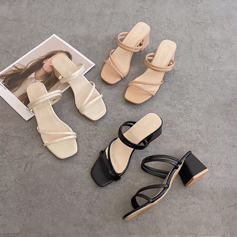 SANDAL DÂY MẢNH 5CM ĐẾ ĐỆM ÊM CHÂN (ảnh thật)