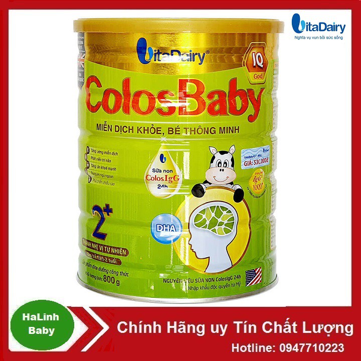 Sữa Colosbaby IQ, Bio gold 0+, 1+, 2+ 800g [Date 2022]