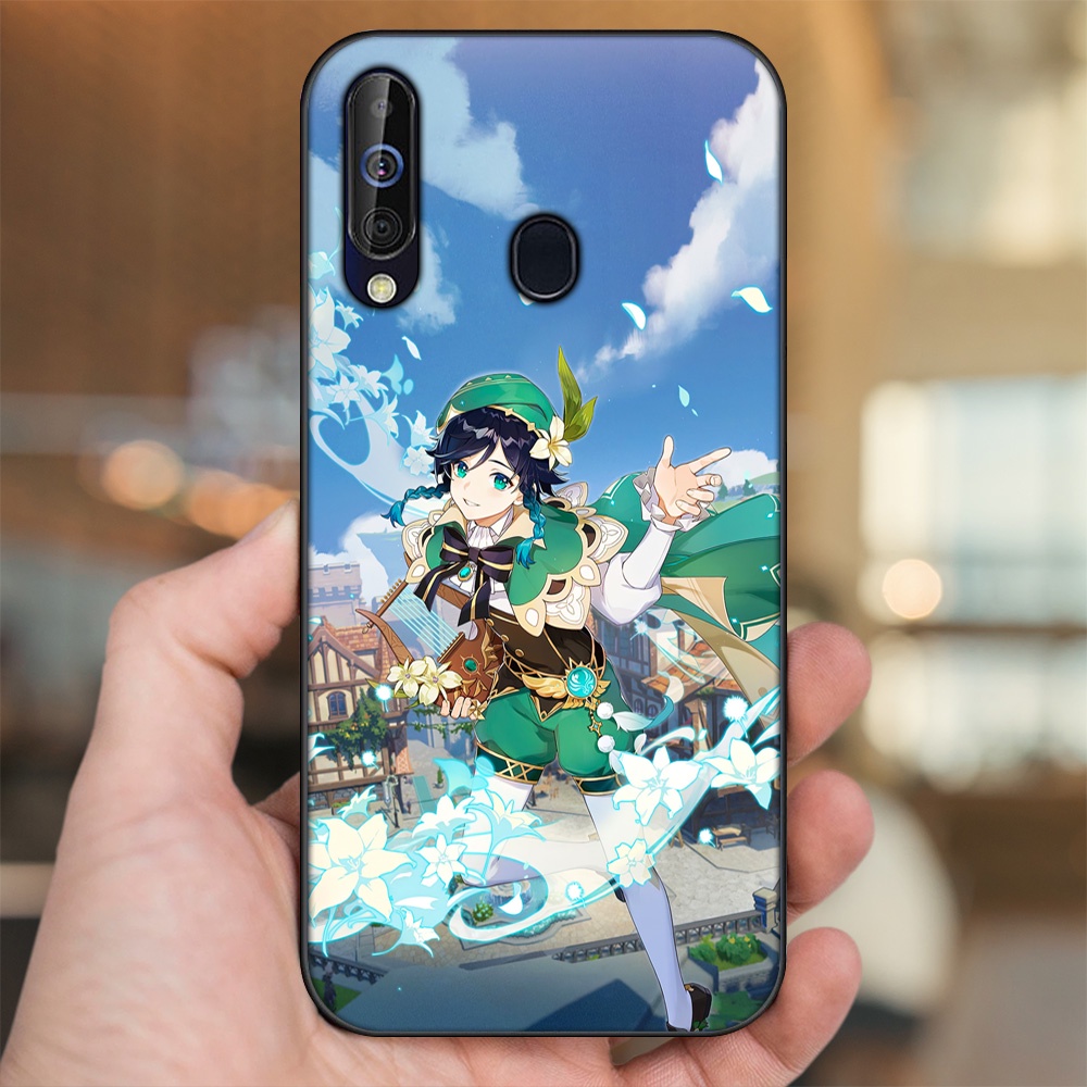 Ốp lưng Samsung A8s, A60, M30 viền đen in hình Venti Genshin Impact