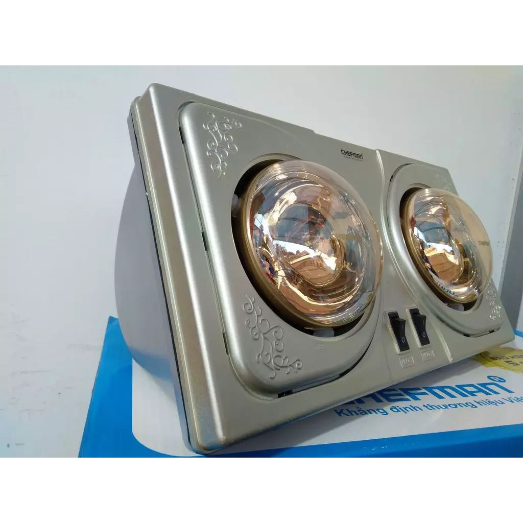 Đèn Sưởi Nhà Tắm 𝐂𝐡𝐞𝐟𝐦𝐚𝐧 2 Bóng CM-622B Công Suất 550W Chống Cháy Nổ - BẢO HÀNH 5 NĂM