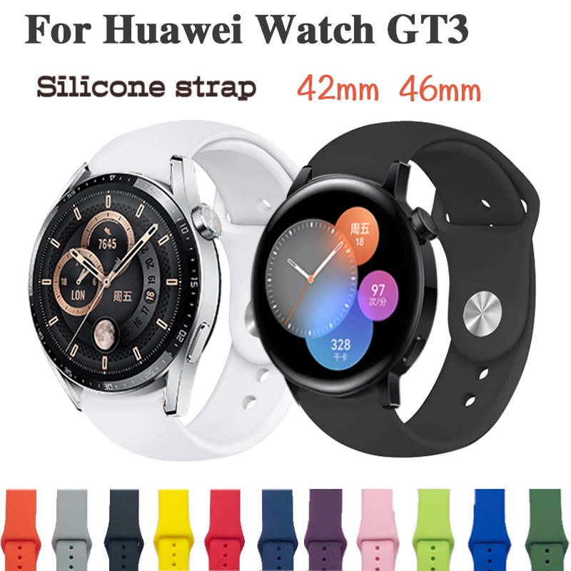 Dây đeo silicon mềm thích hợp cho đồng hồ thông minh Huawei GT3 Gt3 42mm 46mm