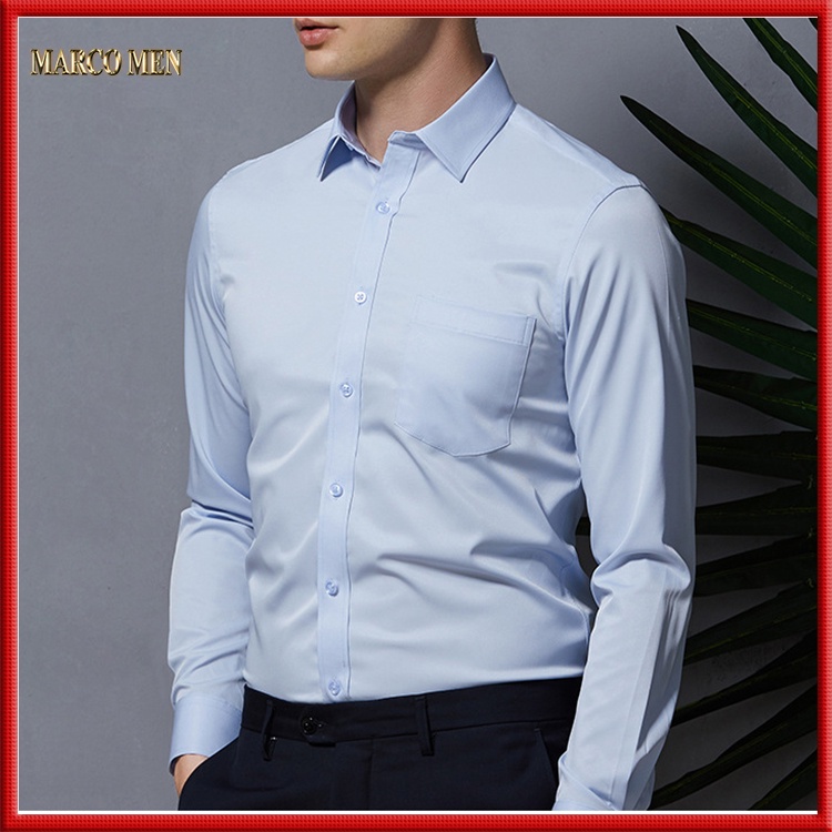 Áo sơ mi nam công sở vải cotton CAO CẤP dày dặn thấm hút mồ hôi, chống nhăn