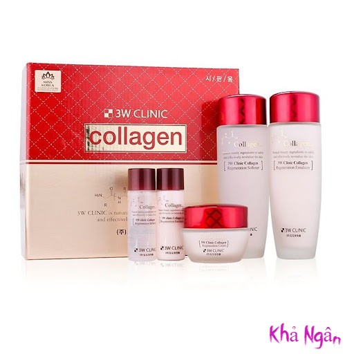 SET DƯỠNG DA 3W CLINIC COLLAGEN ĐỎ