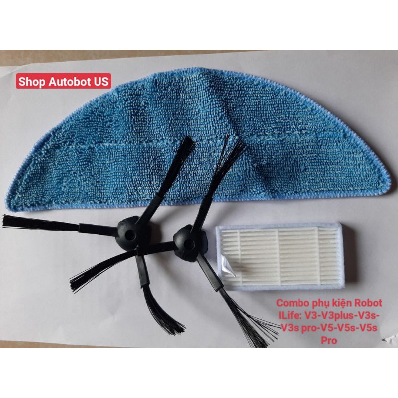 combo phụ kiện Robot ILife: V3- V3s- V3s Pro - V3 Plus- V5- V5s- V5s pro