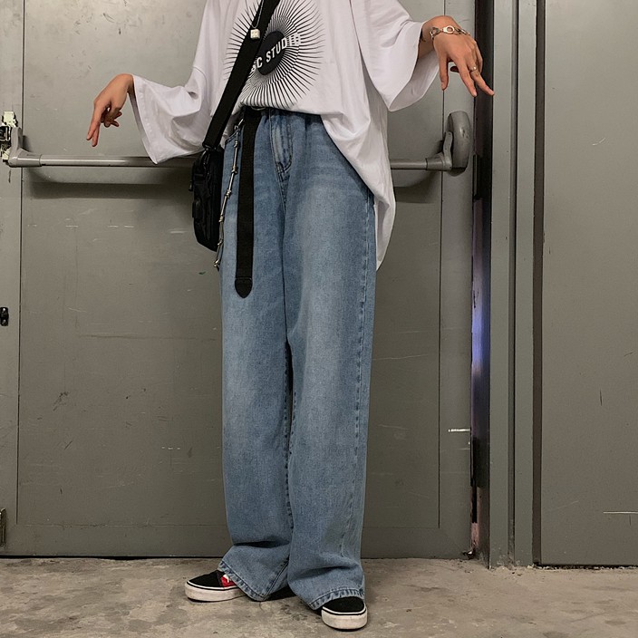 Quần Dài Lưng Cao Phong Cách Hip Hop Hàn Quốc Mới