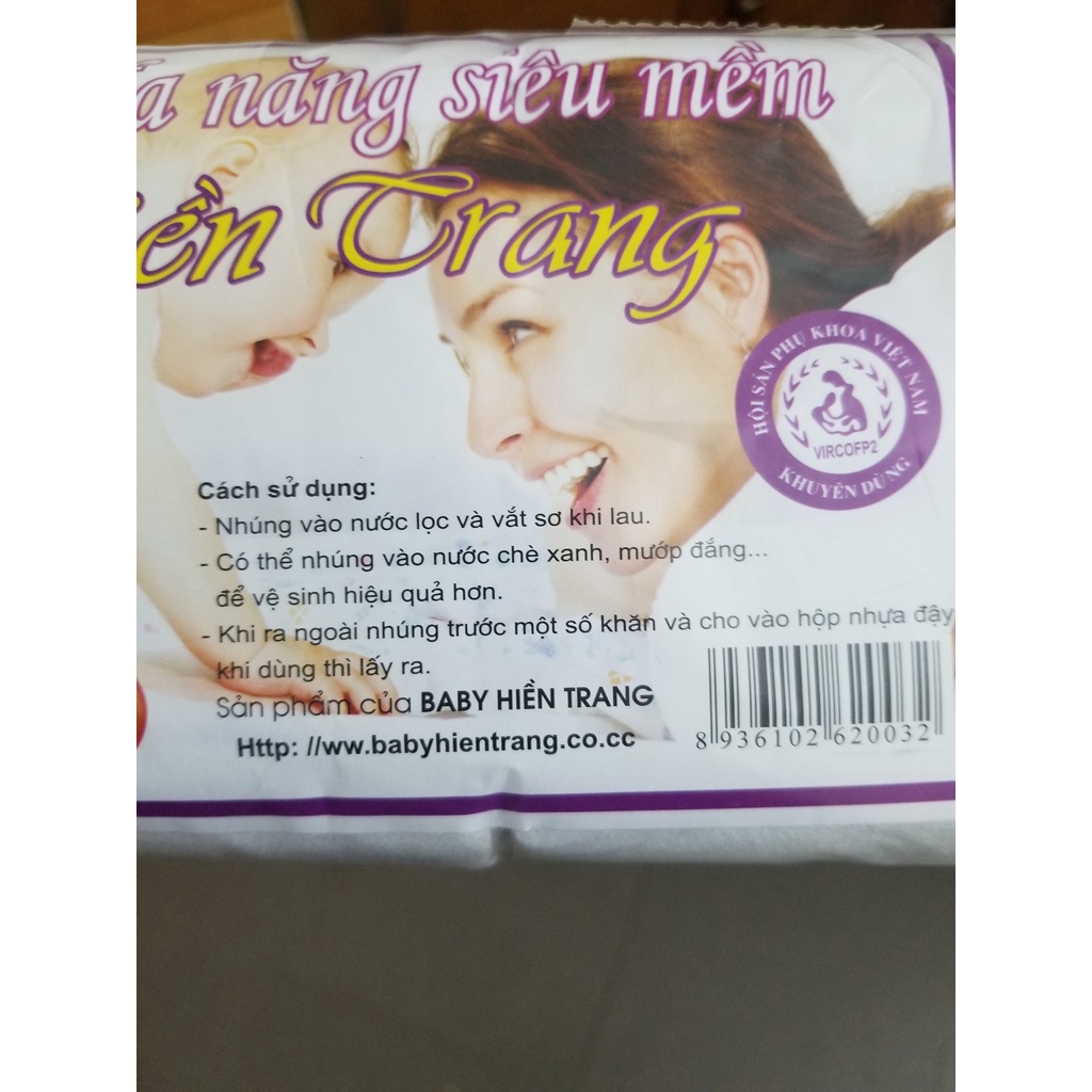 Khăn khô đa năng baby hiền trang  - Khăn vải, giấy khô vệ sinh cho bé [ Loại 1 ]