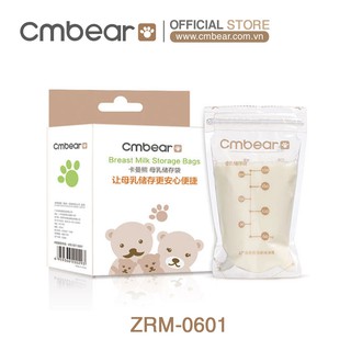 (30 Túi/ Hộp) Túi trữ sữa CMBEAR ZRM-0601 220ml