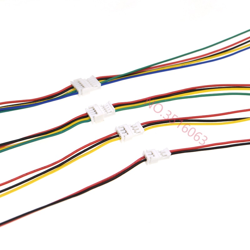 10SET 100MM mini micro JST 1.25 2/3/4/5/6 pin male female plug connector with wire 1.25MM 2pin/3pin/4pin/5pin cable 2p/3p/4p/5p