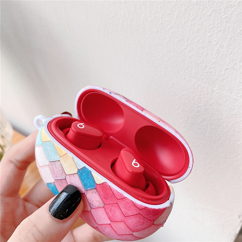 Vỏ bảo vệ tai nghe bằng PC nhám họa tiết sơn vảy cá hoạt hình