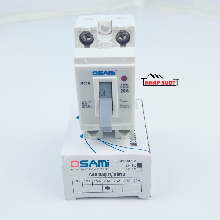 Aptomat CB Cóc Át Khối OSAMi 15A 20A 30A - Có Đèn Báo