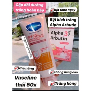 Dưỡng thể vaseline 10x- 30x - 50x thái lan tặng kèm kích trắng abutine chính hãng