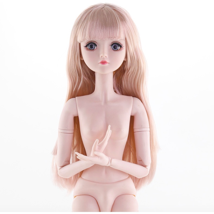 (Tặng kèm đồ) Búp Bê Lolita Tóc dài dày mượt dễ chải cao 60cm Mô Phỏng BJD