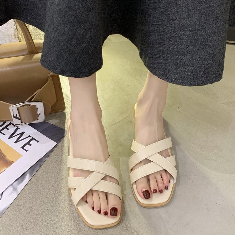 [ Mã 66CBSALE giảm 30K đơn 200K] Dép Quai Ngang Đế Bằng Thời Trang Mùa Hè Cho Nữ | BigBuy360 - bigbuy360.vn