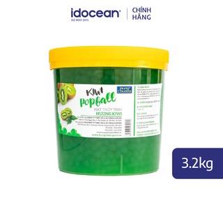 Hạt thủy tinh kiwi hùng chương - topping trà sữa - 3.2kg - chính hãng
