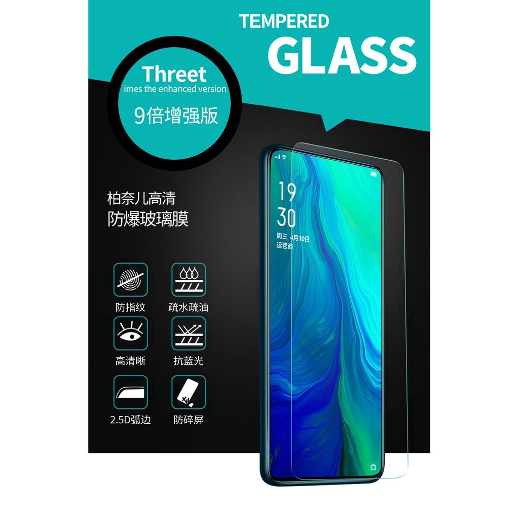 Kính cường lực che phủ toàn màn hình dành thích hợp cho OPPO Reno 8T 8 5G 8Z 7 7Z 6 6Z 5 5G 4 3 Pro