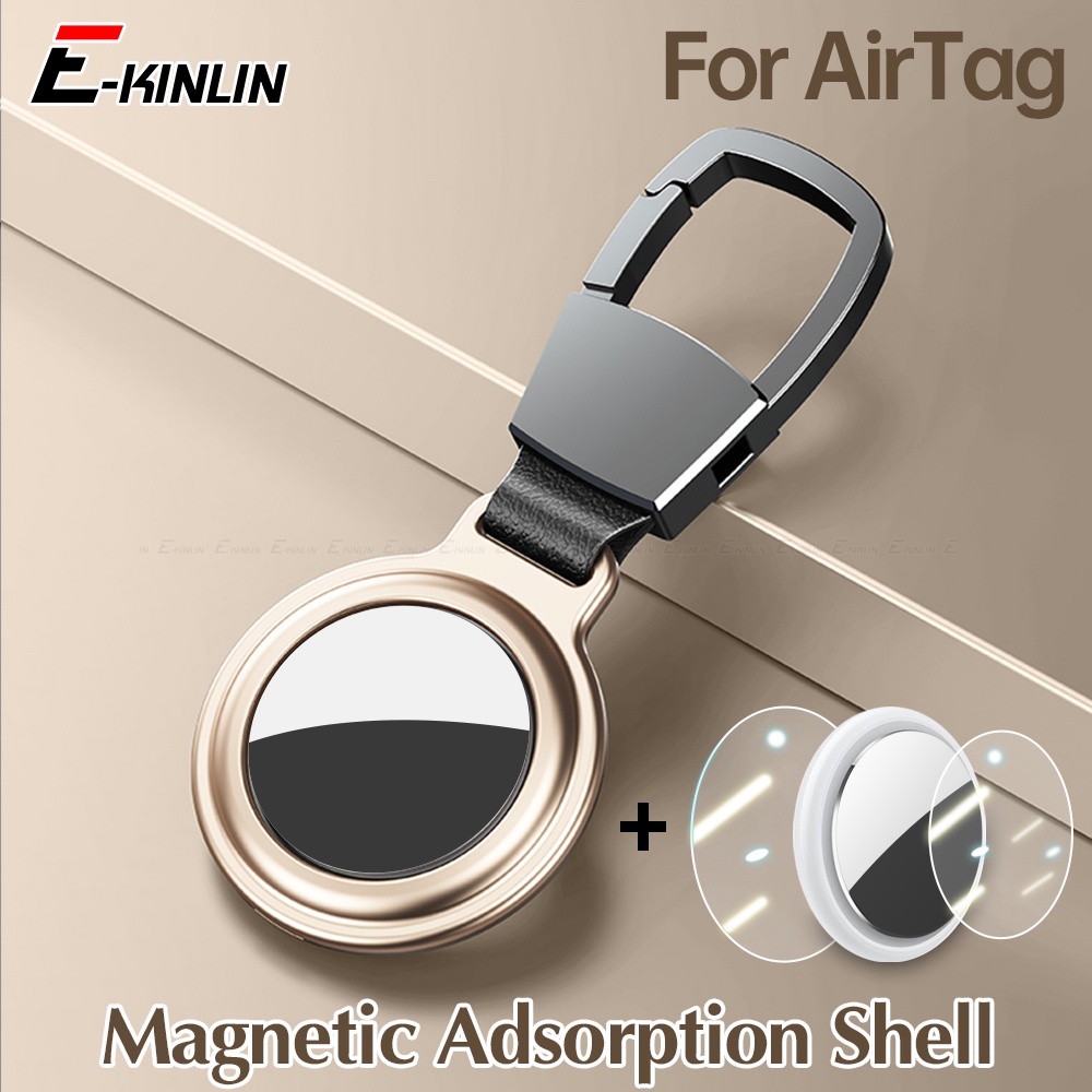 Vỏ Bảo Vệ Bằng Kim Loại Có Film Dán Hydrogel Cho Apple Airtag