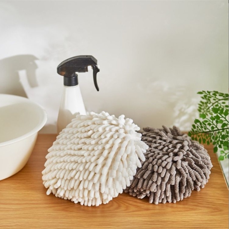 Khăn lau tay nhà tắm nhà bếp loại tròn dạng san hô mềm mại thất hút siêu tốt
