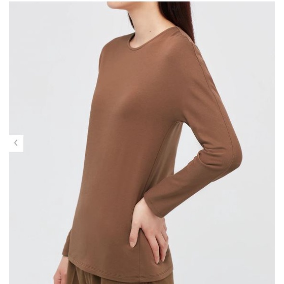 (UNIQLO Nhật chính hãng) Áo thun cotton Heattech U dài tay nữ