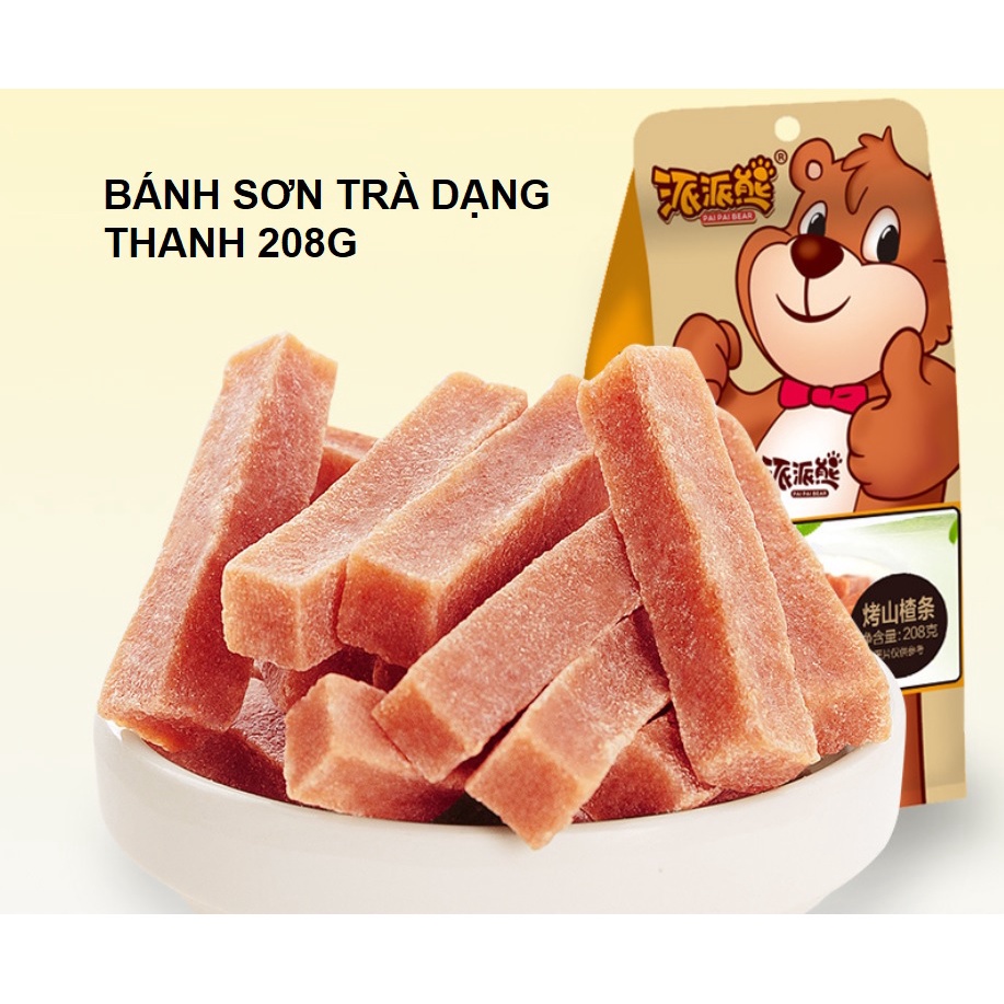 Bánh Sơn Trà Chips Hawthorn que haw bánh snack - Sơn Tra tuổi thơ 208g